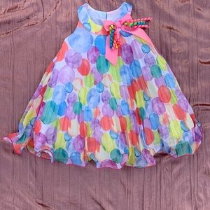 NWT Bonnie Baby colorful pleated party dress
